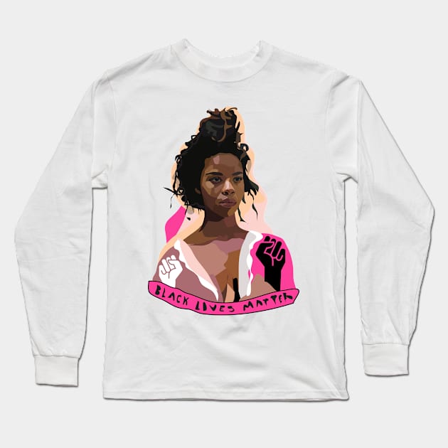 Black Lives Matter Long Sleeve T-Shirt by annamckay